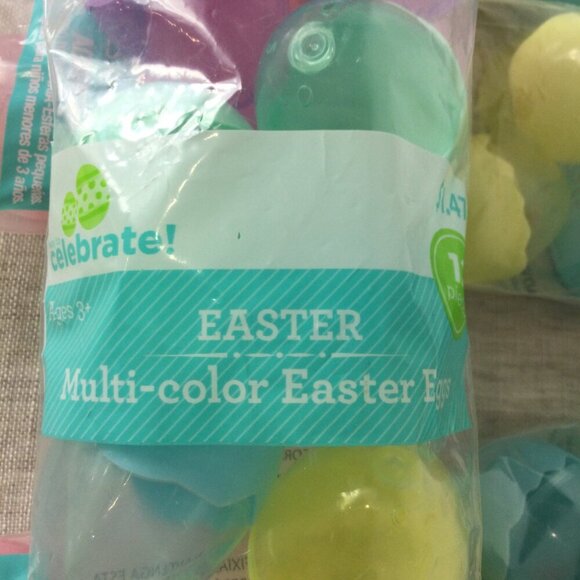 Lot of 5 Way to Celebrate Multicolor Plastic Fillable Easter Eggs 12 Count Each - Picture 7 of 7
